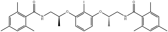 N,N'-[(2S,2'S)-[(2-碘代-1,3-亚苯基)双(氧基)]双(丙烷-2,1-二基)]双(均三甲苯酰胺)结构式