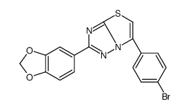 2-(1,3-benzodioxol-5-yl)-6-(4-bromophenyl)-[1,3]thiazolo[3,2-b][1,2,4]triazole Structure