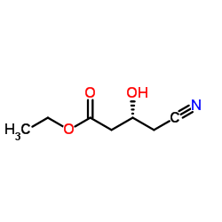 Ethyl (3R)-4-cyano-3-hydroxybutanoate structure