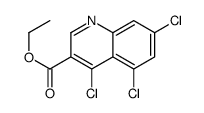4,5,7-Trichloroquinoline-3-carboxylic acid ethyl ester结构式