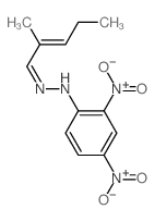 2-Pentenal, 2-methyl-,2-(2,4-dinitrophenyl)hydrazone Structure