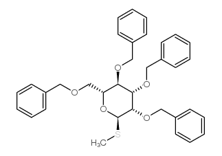 methylmercapto-2,3,4,6-tetra-o-benzyl-d-mannopyranoside Structure