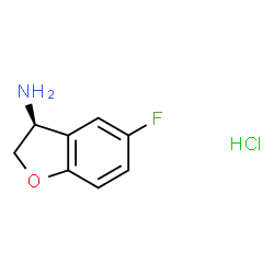 (S)-5-氟-2,3-二氢苯并呋喃-3-胺盐酸盐结构式