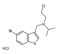 N-[(5-bromo-1-benzothiophen-3-yl)methyl]-N-(2-chloroethyl)propan-2-amine,hydrochloride Structure