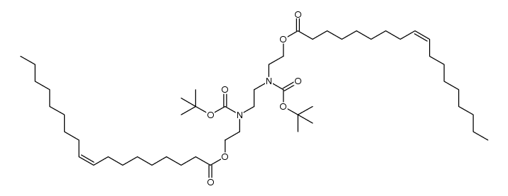 N,N'-di-tert-butylcarbonyl-N,N'-bis(2-hydroxyethyl)ethylenediamine dioleate Structure