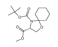 1-oxa-4-azaspiro(4,5)decane-(3R)-3,4-dicarboxylic acid 4-tert-butyl ester 3-methyl ester结构式
