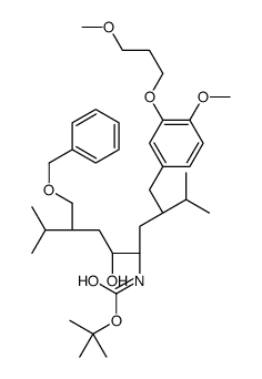 N-[(1S,2S,4S)-2-羟基-1-[(2S)-2-[[4-甲氧基-3-(3-甲氧基丙氧基)苯基]甲基]-3-甲基丁基]-5-甲基-4-[(苯甲氧基)甲基]己基]-氨基甲酸叔丁酯结构式