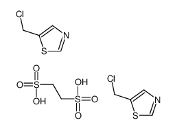5-(chloromethyl)-1,3-thiazole,ethane-1,2-disulfonic acid Structure