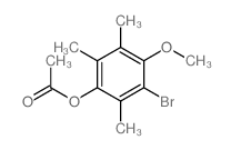 (3-bromo-4-methoxy-2,5,6-trimethyl-phenyl) acetate Structure