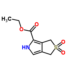 Ethyl 3,5-dihydro-1H-thieno[3,4-c]pyrrole-4-carboxylate 2,2-dioxide结构式