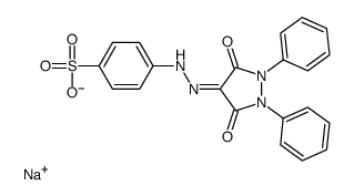 sodium,4-[2-(3,5-dioxo-1,2-diphenylpyrazolidin-4-ylidene)hydrazinyl]benzenesulfonate Structure
