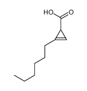 2-hexylcycloprop-2-ene-1-carboxylic acid结构式