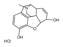 (4R,4aS,7R,7aR,12bS)-3-methyl-2,4,4a,7,7a,13-hexahydro-1H-4,12-methanobenzofuro[3,2-e]isoquinoline-7,9-diol,hydrochloride结构式