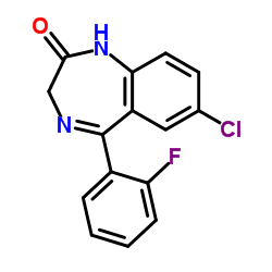 7-氯-5-(2-氟苯基)-1,3-二氢-2H-1,4-苯并二氮杂卓-2-酮图片