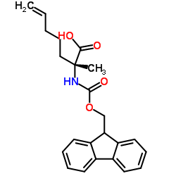 (2R)-2-N-芴甲氧羰基氨基-2-甲基-6-庚烯酸结构式