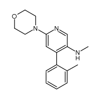 N-methyl-N-[6-(morpholin-4-yl)-4-(o-tolyl)pyridin-3-yl]amine结构式