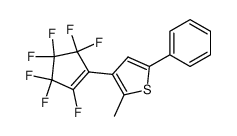 1-[2-methyl-5-phenyl-3-thienyl]heptafluorocyclopentene结构式