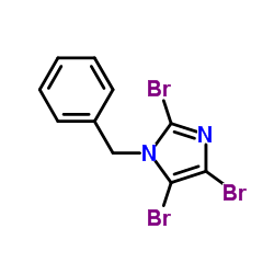 1-苄基-2,4,5-三溴-1H-咪唑结构式