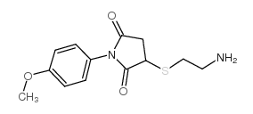 3-(2-AMINOETHYLSULFANYL)-1-(4-METHOXY-PHENYL)PYRROLIDINE-2,5-DIONE structure