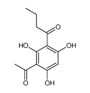 1-(3-acetyl-2,4,6-trihydroxyphenyl)butan-1-one结构式