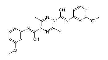 N1,N4-双(3-甲氧基苯基)-3,6-二甲基-1,2,4,5-四嗪-1,4-二羧酰胺结构式