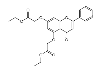 diethyl 2,2'-[(4-oxo-2-phenyl-4H-1-benzopyran-5,7-diyl)bis(oxy)]bisacetate Structure