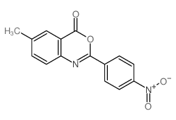 4H-3,1-Benzoxazin-4-one,6-methyl-2-(4-nitrophenyl)-结构式