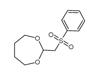 2-((phenylsulfonyl)methyl)-1,3-dioxepane结构式