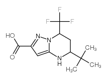 5-叔丁基-7-三氟甲基-4,5,6,7-四氢-吡唑并[1,5-a]嘧啶-2-羧酸结构式