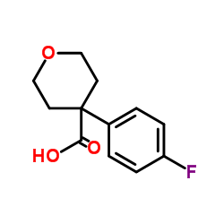 4-(4-氟-苯基)-四氢-吡喃-4-羧酸结构式