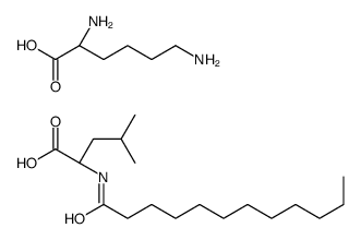 (2S)-2,6-diaminohexanoic acid,(2S)-2-(dodecanoylamino)-4-methylpentanoic acid结构式