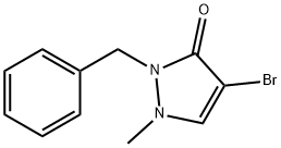 2-苄基-4-溴-1-甲基-1H-吡唑-3(2H)-酮结构式
