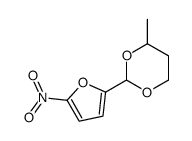 4-methyl-2-(5-nitrofuran-2-yl)-1,3-dioxane结构式