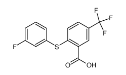 2-[(3-fluorophenyl)thio]-5-(trifluoromethyl)benzoic acid Structure