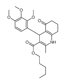 pentyl 2-methyl-5-oxo-4-(2,3,4-trimethoxyphenyl)-4,6,7,8-tetrahydro-1H-quinoline-3-carboxylate Structure
