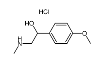 1-(4-methoxy-phenyl)-2-methylamino-ethanol, hydrochloride Structure