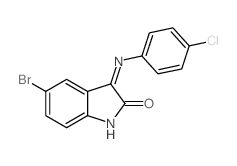 5-bromo-3-[(4-chlorophenyl)amino]indol-2-one Structure