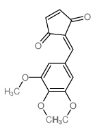 4-Cyclopentene-1,3-dione,2-[(3,4,5-trimethoxyphenyl)methylene]-结构式