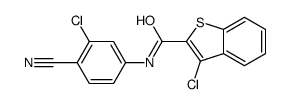 Benzo[b]thiophene-2-carboxamide, 3-chloro-N-(3-chloro-4-cyanophenyl)- (9CI)结构式