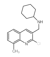 3-Quinolinemethanamine,2-chloro-N-cyclohexyl-8-methyl-(9CI) picture