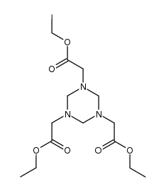 1,3,5-tri-(ethoxycarbonylmethyl)-hexahydro-1,3,5-triazine结构式