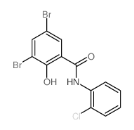3,5-dibromo-N-(2-chlorophenyl)-2-hydroxy-benzamide结构式