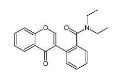 3-(2-N,N-diethylcarboxamidephenyl)-4H-chromen-4-one结构式