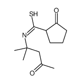 N-(2-methyl-4-oxopentan-2-yl)-2-oxocyclopentane-1-carbothioamide结构式