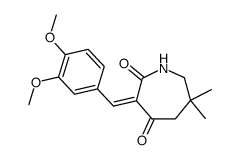 3-(3,4-dimethoxy-benzylidene)-6,6-dimethyl-azepane-2,4-dione Structure
