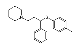 1-[3-(4-methylphenyl)sulfanyl-3-phenylpropyl]piperidine结构式