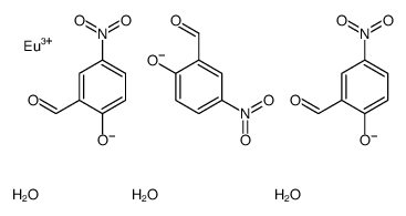 europium(3+),2-formyl-4-nitrophenolate,trihydrate Structure