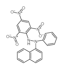 1-naphthalen-1-yl-1-phenyl-2-(2,4,6-trinitrophenyl)hydrazine结构式