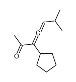 3-Cyclopentyl-6-methyl-3,4-heptadien-2-one结构式
