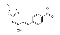 N-(5-methyl-1,3-thiazol-2-yl)-3-(4-nitrophenyl)prop-2-enamide结构式